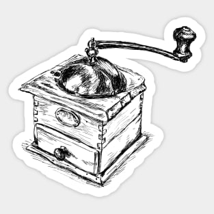 Coffee Grinder Print Sticker